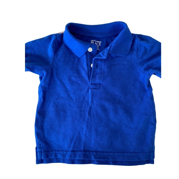 Children’s Place SS Shirts (2) 18-24 Mo 1)Royal Blue 2)Pastel Plaid /Worn Once - Picture 3 of 7